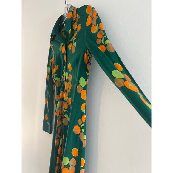 Vintage 60s-70s Green Mod DVF Diane Von Furstenberg Shirt Dress Italy Small JL - Picture 4 of 7